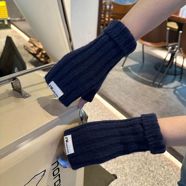 Halvfingerhandsker Strikkede handsker NAVY navy