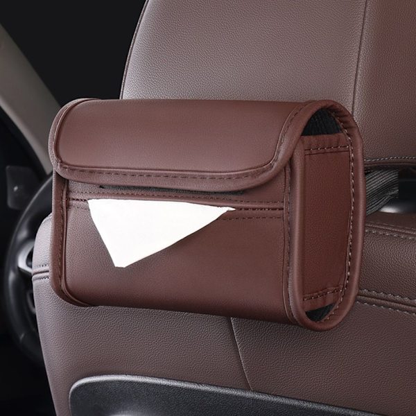 Bil Tissue Box Hållare Bil Center Console Armstöd Servett Box Beige