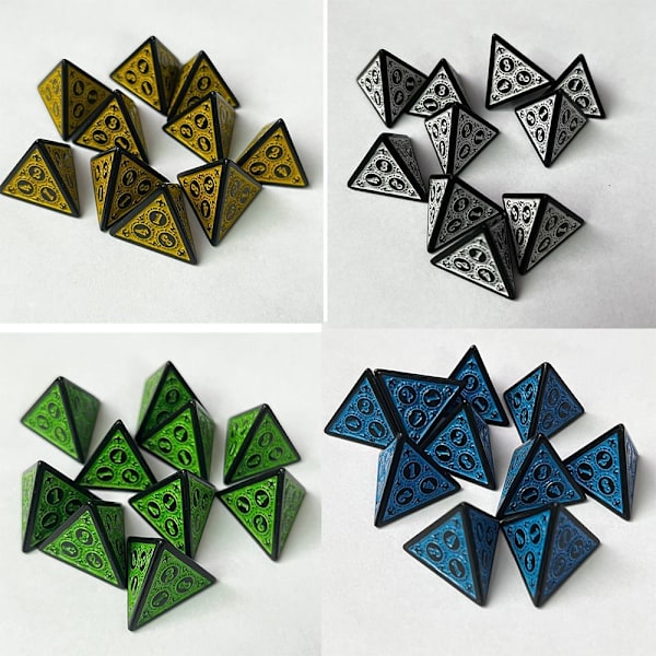 10ST Set Tärningsspel GUL yellow
