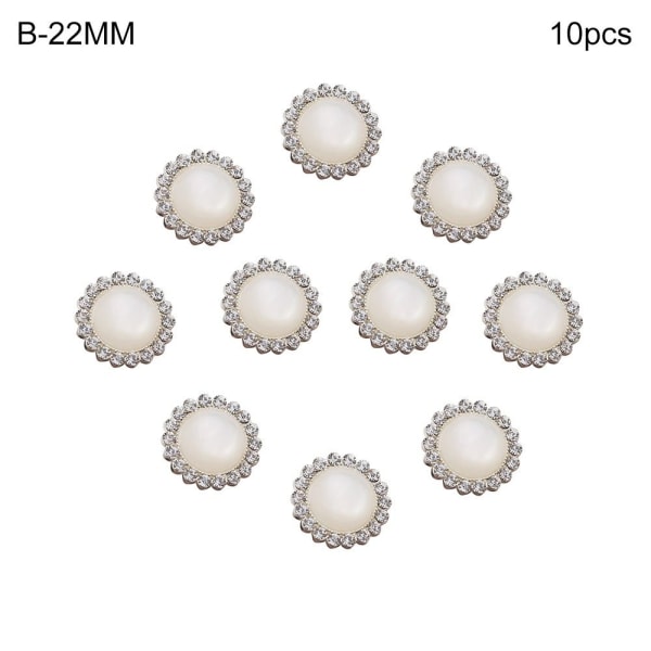 10 stk Tøjknapper Skjorteknapper B-22MM10STK 10STK B-22MM10pcs