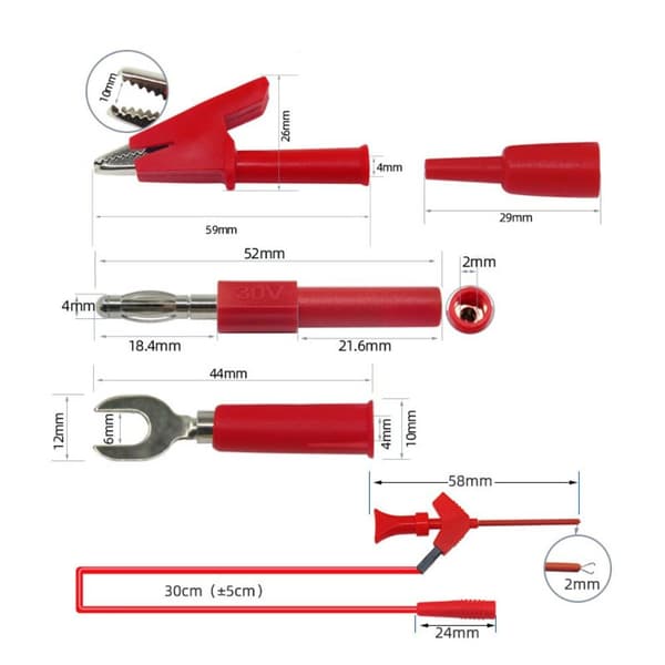4 mm multimeter testkablar Kit Digitala elektriska testsonder