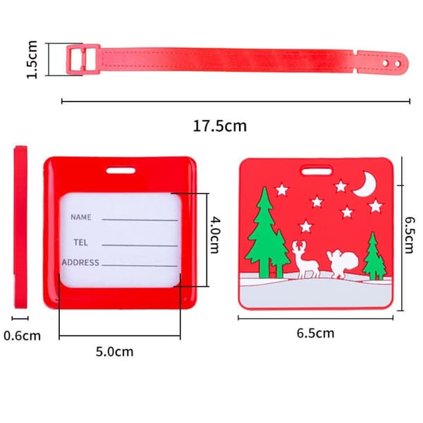 Bagageetikett Flygplan Boarding Pass RÖTT Red