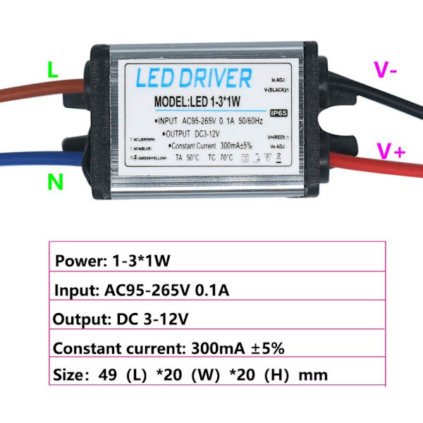 LED Driver Adapter Transformator 1-3W 1-3W 1-3w