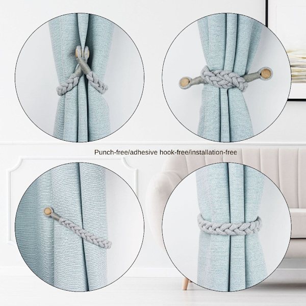 2kpl Magneettinen verhopidin Verhopidike Clip MILK WHITE milk white
