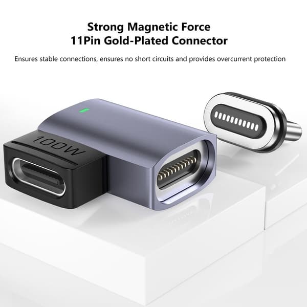 USB C - Type C -sovitin, magneettinen KULMA KULMA Elbow