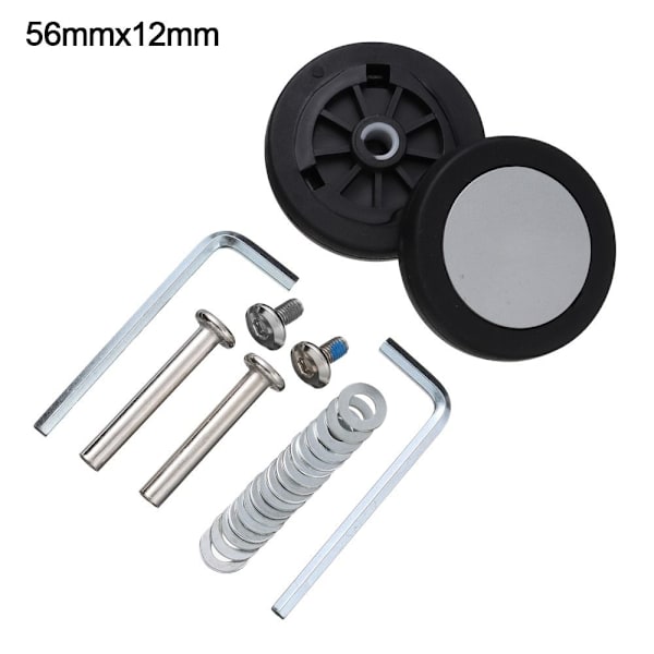2kpl Vaihtopyörät Matkatavarapyörät 56MM X 12MM 56mm x 12mm