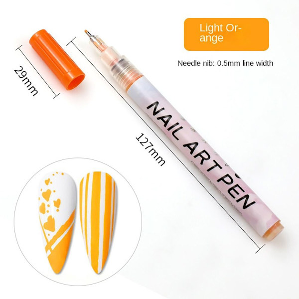 Nail Art Ritpenna Graffiti Gel Penna ORANGE 0,5MM 0,5MM ORANGE 0.5MM-0.5MM