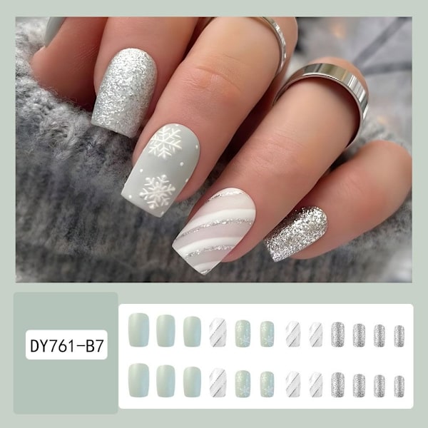 Christmas French Fake Nails False Nail 1 1 1