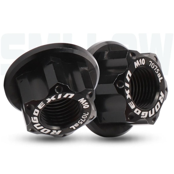 Blomstertromlemøtrik M10 Møtrik SORT 2STK 2STK Black 2Pcs-2Pcs