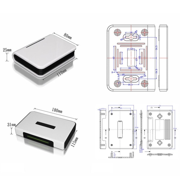 Elektronisk projektboks Vandtæt dæksel Projekt 175X123X30MM 175x123x30mm