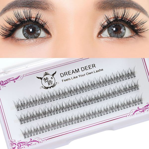 Individuella ögonfransar Lash Clusters Extensions Lösögonfransar 9mm