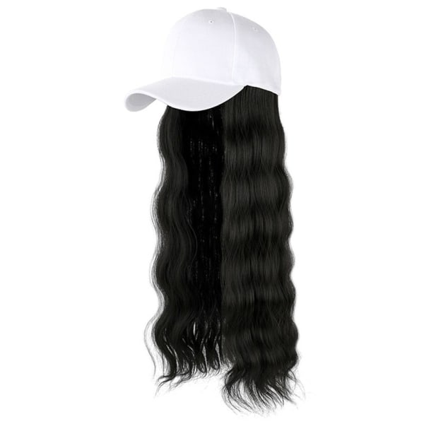 Connect Wig Justerbar MØRKEBRUN HVID HAT HVID HAT dark brown White hat-White hat