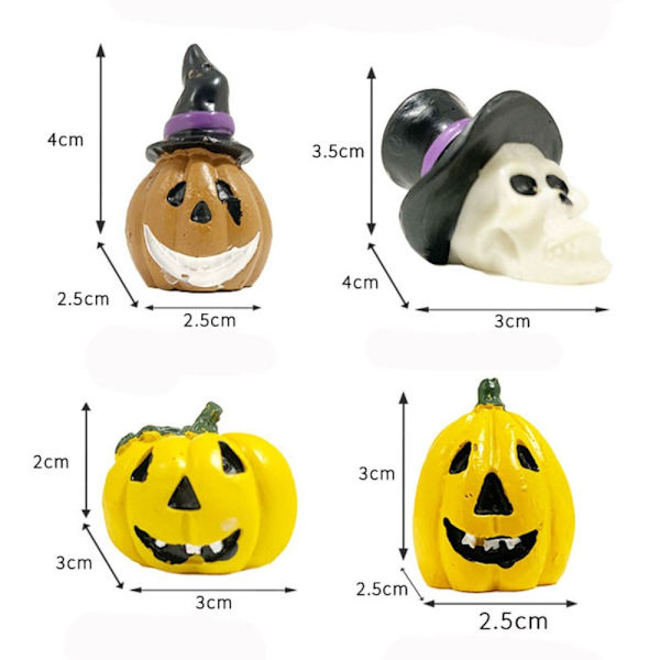 Halloween-gresskarfigur miniatyrgresskar 5 5 5