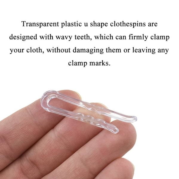 200 Styck Klar Alligator Clip Transparent plast Clip 45MM 45mm