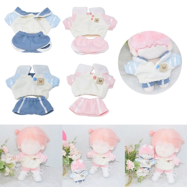 Dolls Lapel Hupparit Set Pusero Lyhyt SININEN 20CM 20CM blue 20cm-20cm