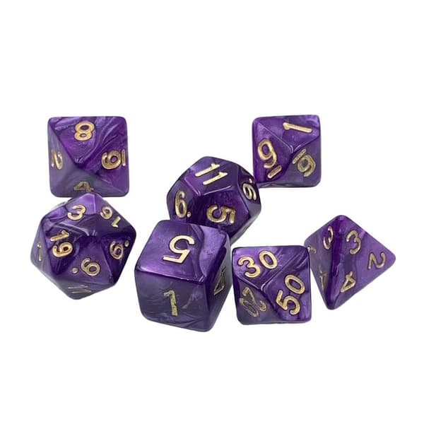 7 stk/sæt DND-terninger Polyhedriske terninger STYLE 6 STYLE 6 Style 6