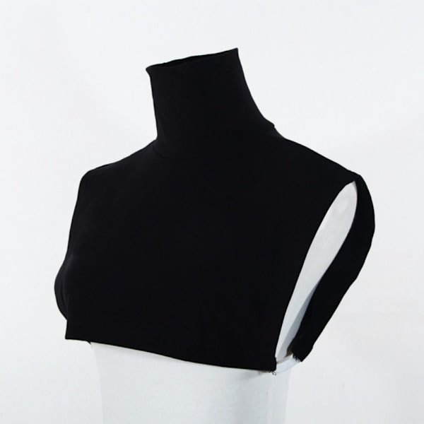 Turtleneck Fake Collar Mock Neck Cover SORT SORT black