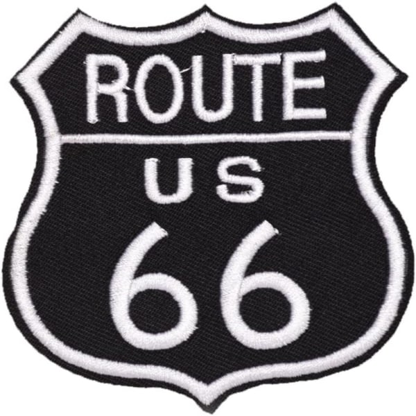 20st US Route 66 Applikationslappar Kläder påstrykningsbroderade