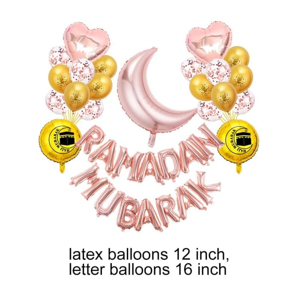Eid Mubarak Ballonger Bokstavsballonger Folie 05 05