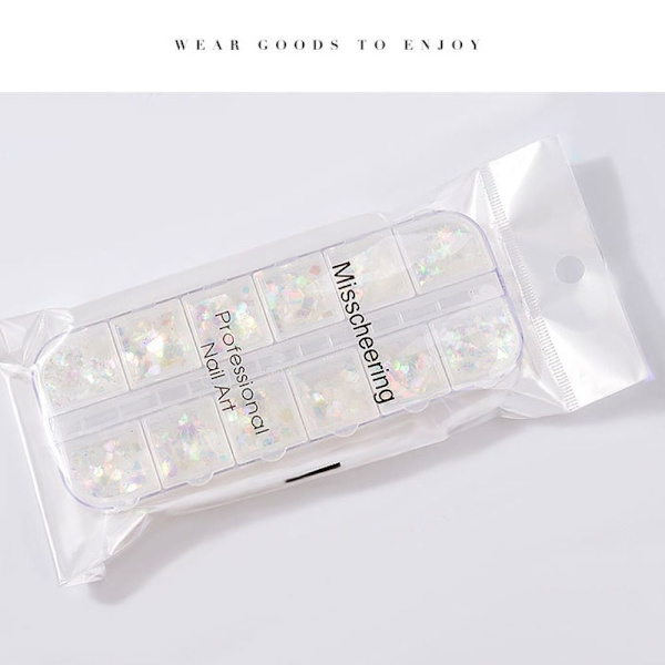 Nail Art Pailletter Manicure Dekorationer Glitter Nail