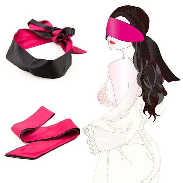 Sexy Eye Mask Satin Ribbon BLACK BLACK Black