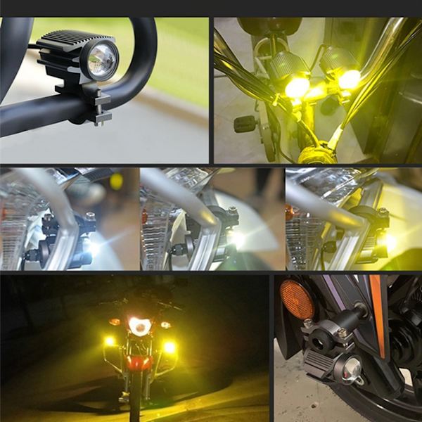 1/2kpl LED-ajovalo Moottoripyörän ajovalot 2kpl 2kpl 2pcs