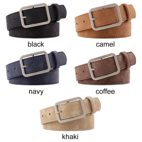 Skinnbelte Firkantnål Spenne Midjebånd CAMEL camel