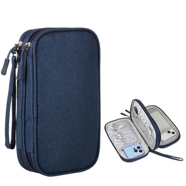 Headset Cable Bag Charging Treasure Bag NAVY BLUE 21 X12.5 Navy Blue 21 x12.5 x6.5cm