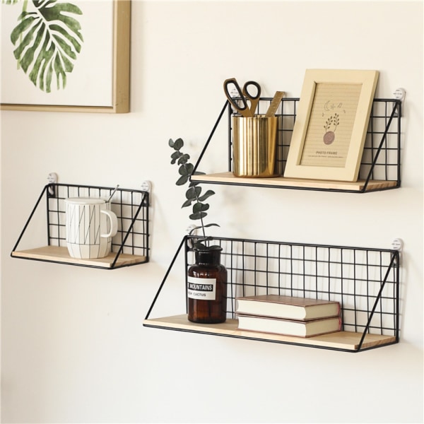 Wall Organizer Hylla Förvaringsskåp Organizer SVART Black M-rectangle-M-rectangle