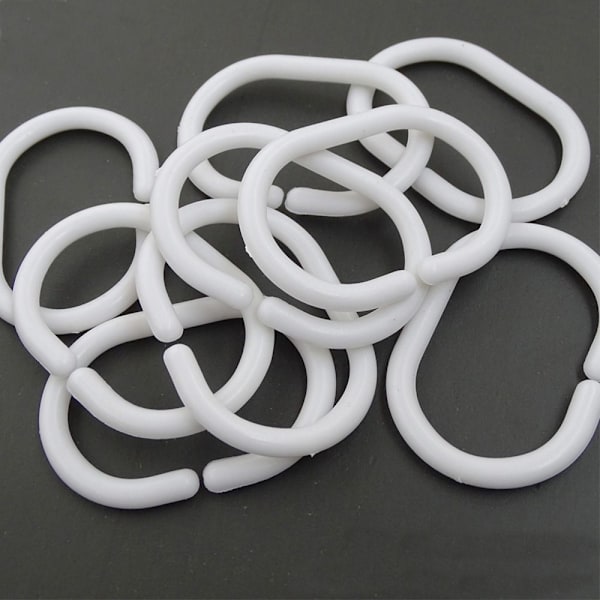 36 st Duschdraperikrokar Duschdraperikrokar Plast White 36 Pcs-36 Pcs