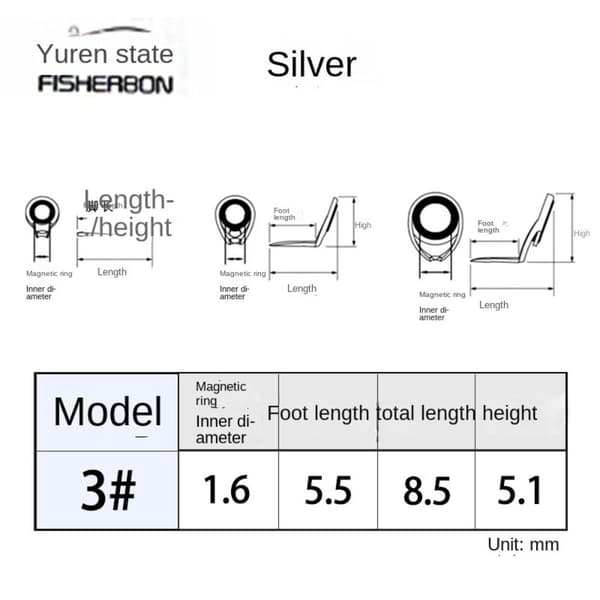 Fiskspö Guide Eye Keramisk Ring 3 3 3