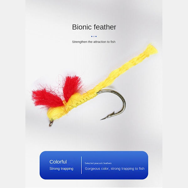 Fluefiske lokke Woolly Worm lokke 10STK-10 KROK 10STK-10 KROK 10pcs-10 Hook