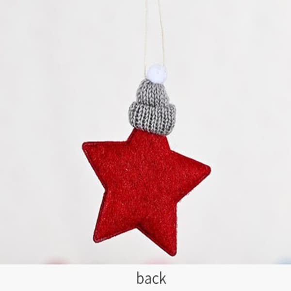 5 Stk Julepynt Xmas Tree Pendant GRÅ STJERNE GRÅ STJERNE Gray Star
