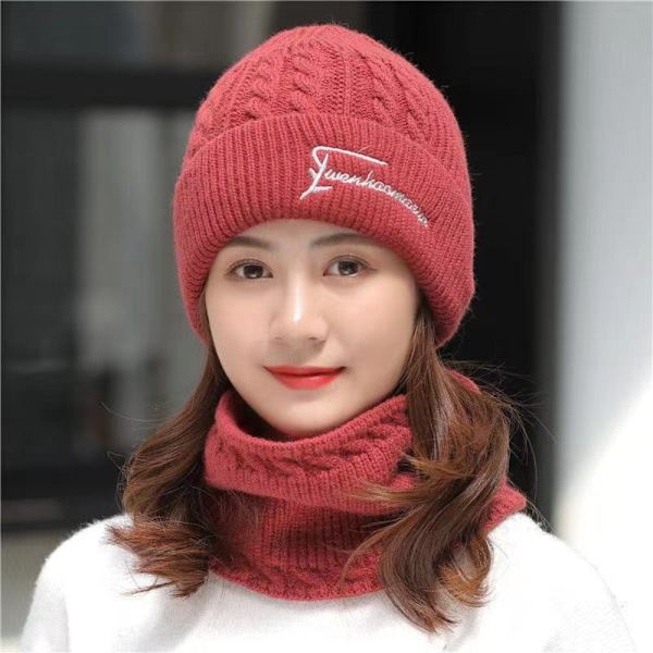 Strikket Hue Beanie Hue RØD red