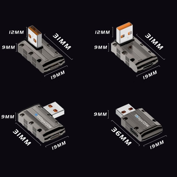 Typ-C 3.1 till USB Adapter USB-C Converter 2 2 2