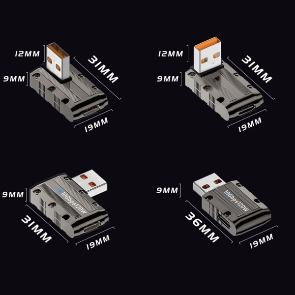 Typ-C 3.1 till USB adapter USB-C-omvandlare 1 1 1