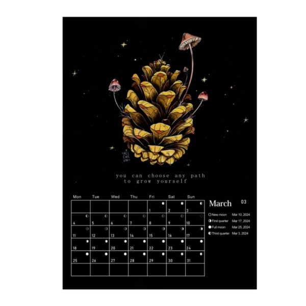 2024 Dark Forest Calendar Astrology Moon Calendar 2 2