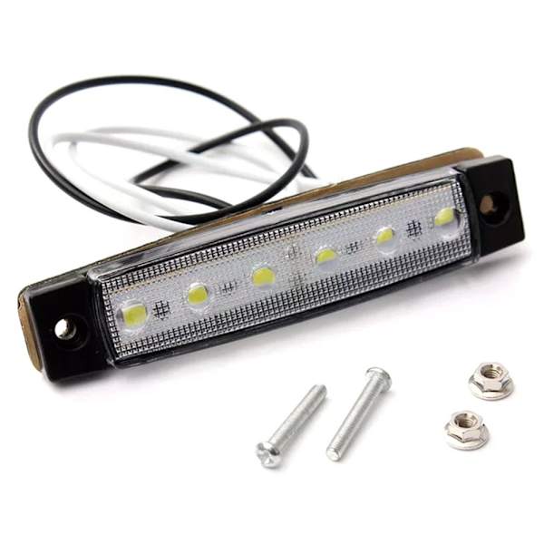 4 STK LED Sidemarkør Blinklys Advarsel Baglygte RØD 12V Red 12V-12V