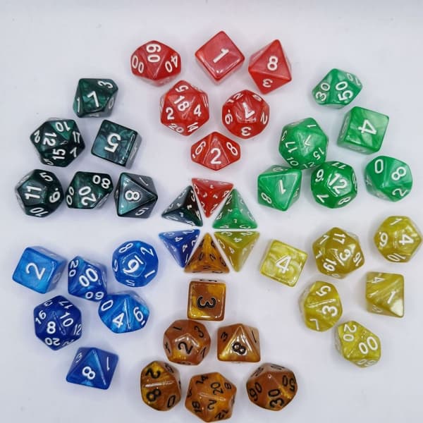 7 stk/sæt DND-terninger Polyhedriske terninger STYLE 1 STYLE 1 Style 1