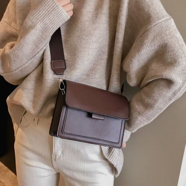 Crossbody Bag Sling Skulderveske MØRKEBRUN dark brown