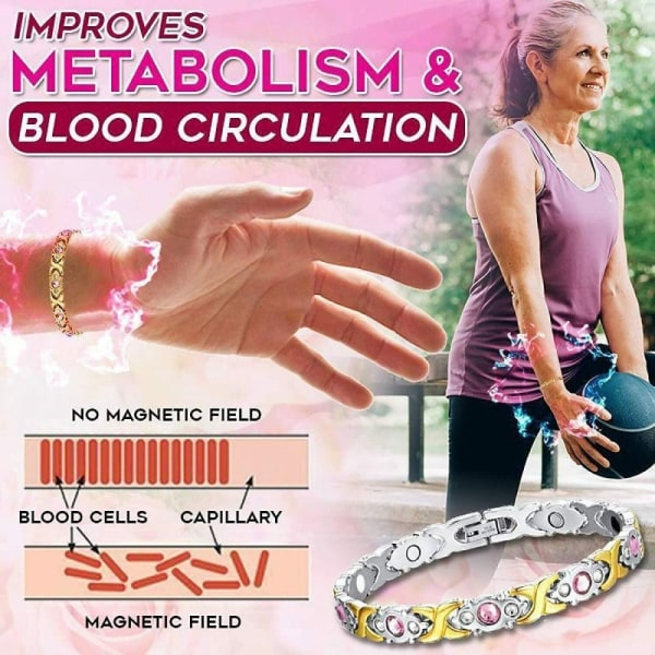 Magnetiska armband Klimakteriet återuppleva armband SVART Black