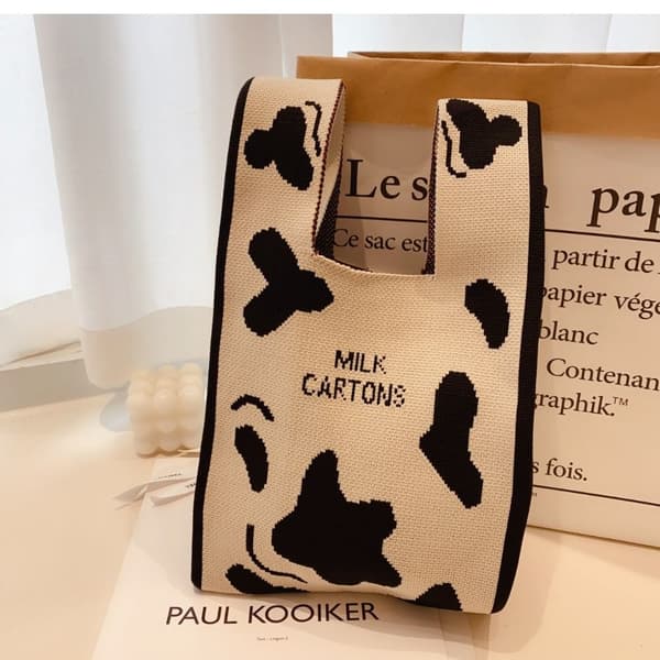 Knitting Bag Kangaskassi MUSTA black