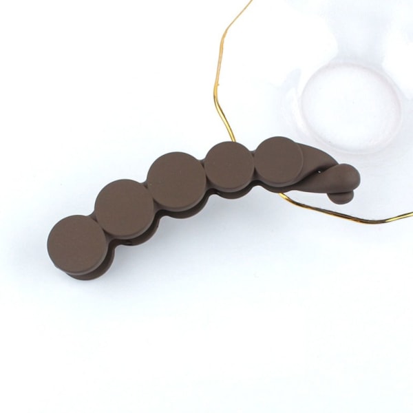 Sløjfe Ovale Bananclips Matte Hårspænder BRUN STYLE 1 STYLE 1 Brown Style 1-Style 1