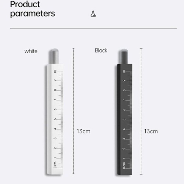 Blyant Geometrisk Tegning Lineal Matematik Geometri Værktøj SORT Black