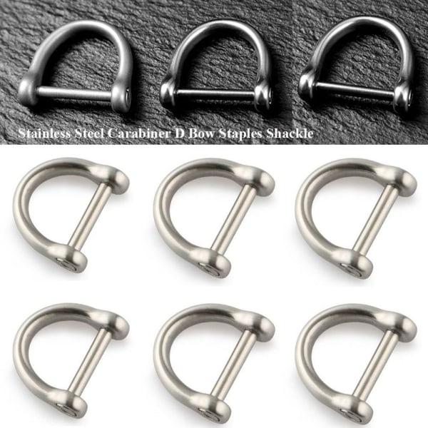 Solid karabinkrok D buestifter 13MMSHINY OVERFLATE BLANKENDE OVERFLATE 13mmShiny Surface
