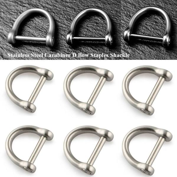 Solid karbinhake D Bow Staples 9MMSHINY YTA BLANSANDE YTA 9mmShiny Surface