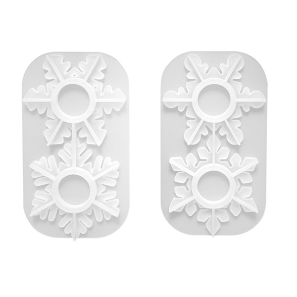 Snöflinga Ljusstake Gips Ljusstake 2 2 2
