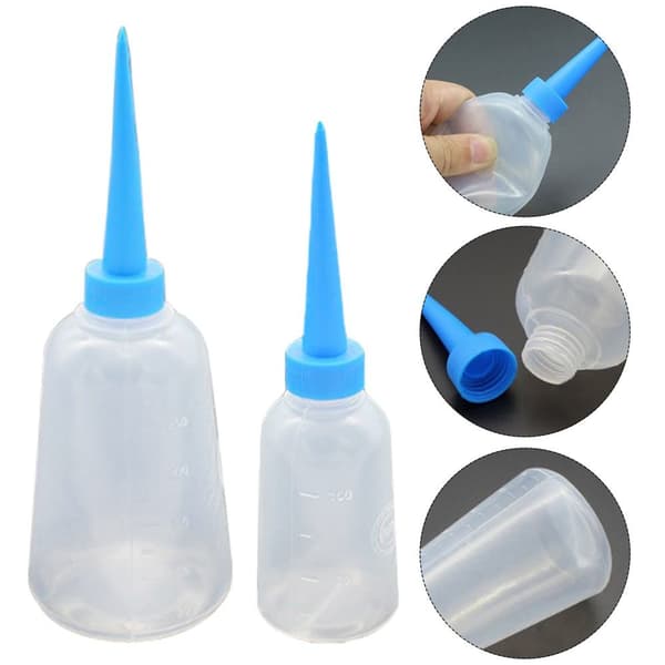 Muovinen kirkaskärkinen asetinpullo 150 ml 150ml