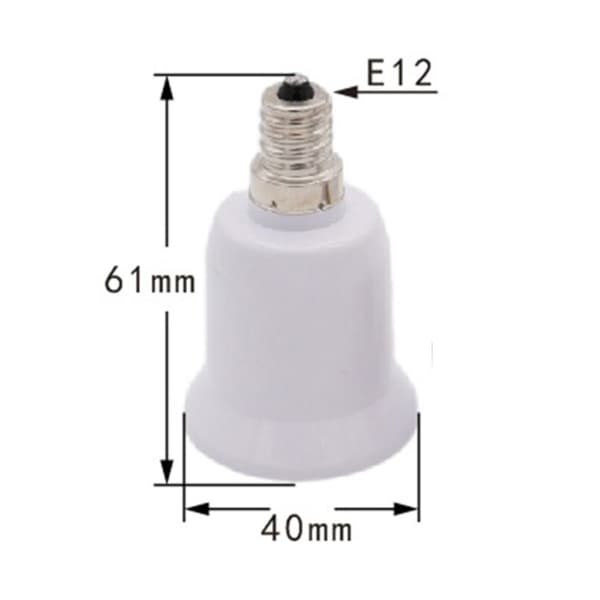 E12 - E27 Lampunpidike Lampun kanta-adapterimuunnin