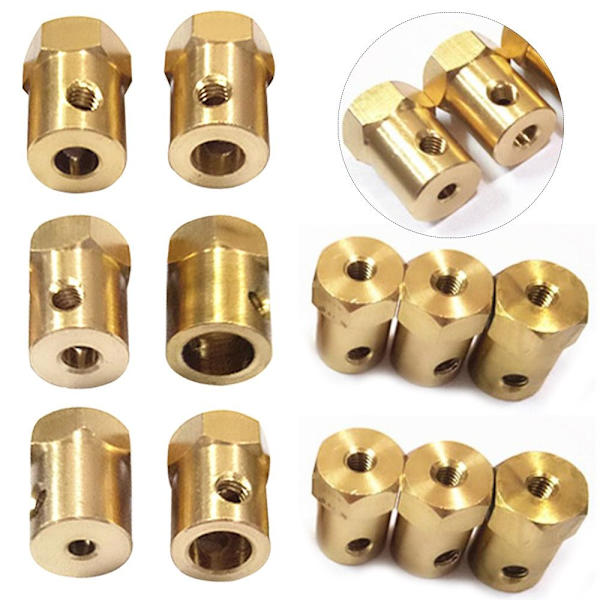 Kuusikulmainen messinkiakselin kytkin 5 mm 5mm